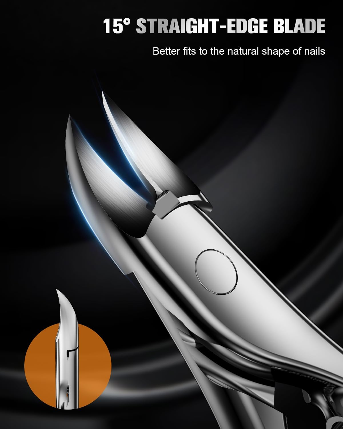 FERYES Podiatrist Toenail Clippers for Seniors - 4.4Inch Stainless Steel Long Handle Toe Nail Clippers, Precision Trimming for Thick & Ingrown Nails image number 1