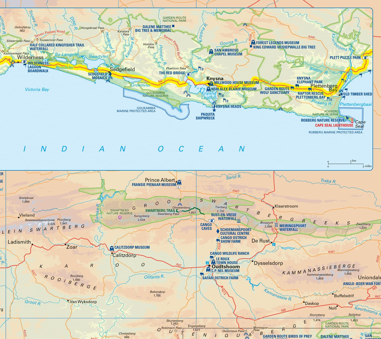 Collins Garden Route Touring Map: Plan Your Adventure along South Africa'S Southern Coast image number 3