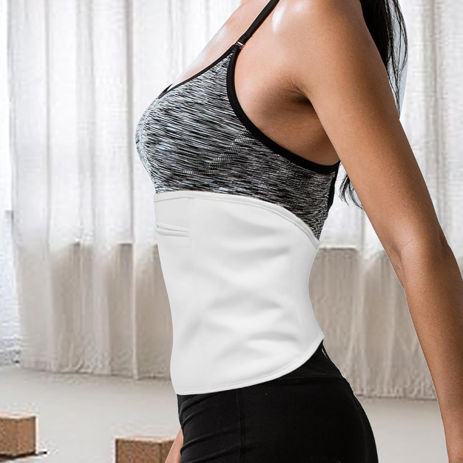 Castor Oil Compress - Belly Pack - anti Oil Leak Organic Castor Oil Pack Wrap Neck Adjustable Strap, Reusable for Men image number 2