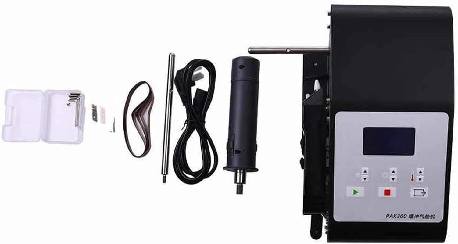 Automatic Cushion Machine, Bubble Film Inflator Cushion Air Pillow Machine, 14 M/Min Professional Bag Air Pillow Inflator, Suitable for Wine/Fruit/Canned Food, Black image number 1