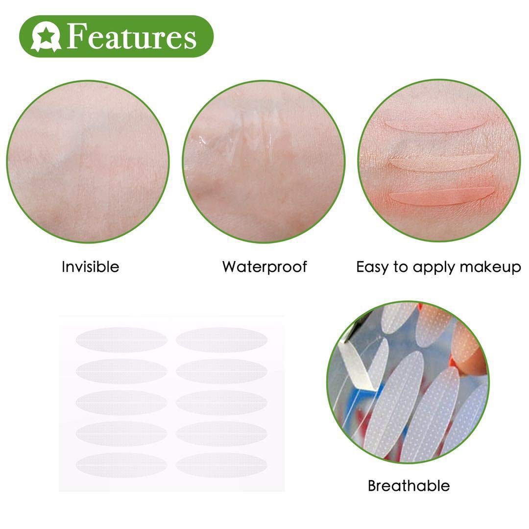 200 Pairs Natural Invisible One Side Eyelid Tape Stickers Waterproof Breathable Self-Adhesive Eyelid Lift Strip, Instant Eye Lift without Surgery, Perfect for Uneven Droopy Hooded Eyelids image number 1