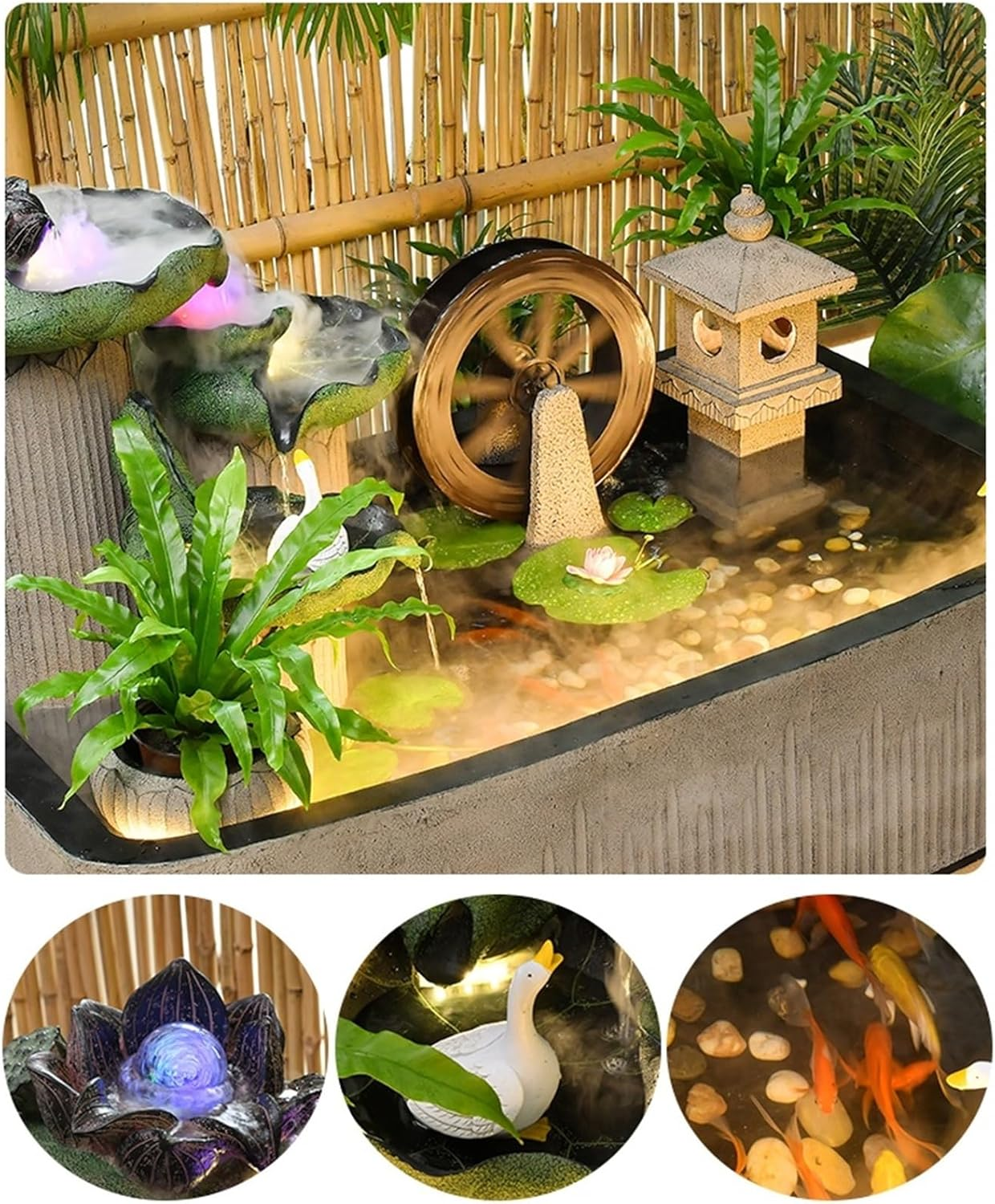 Outdoor Fountain Courtyard Fish Pond Water Decoration, Garden Circulating Fountain, Office Landscape image number 4