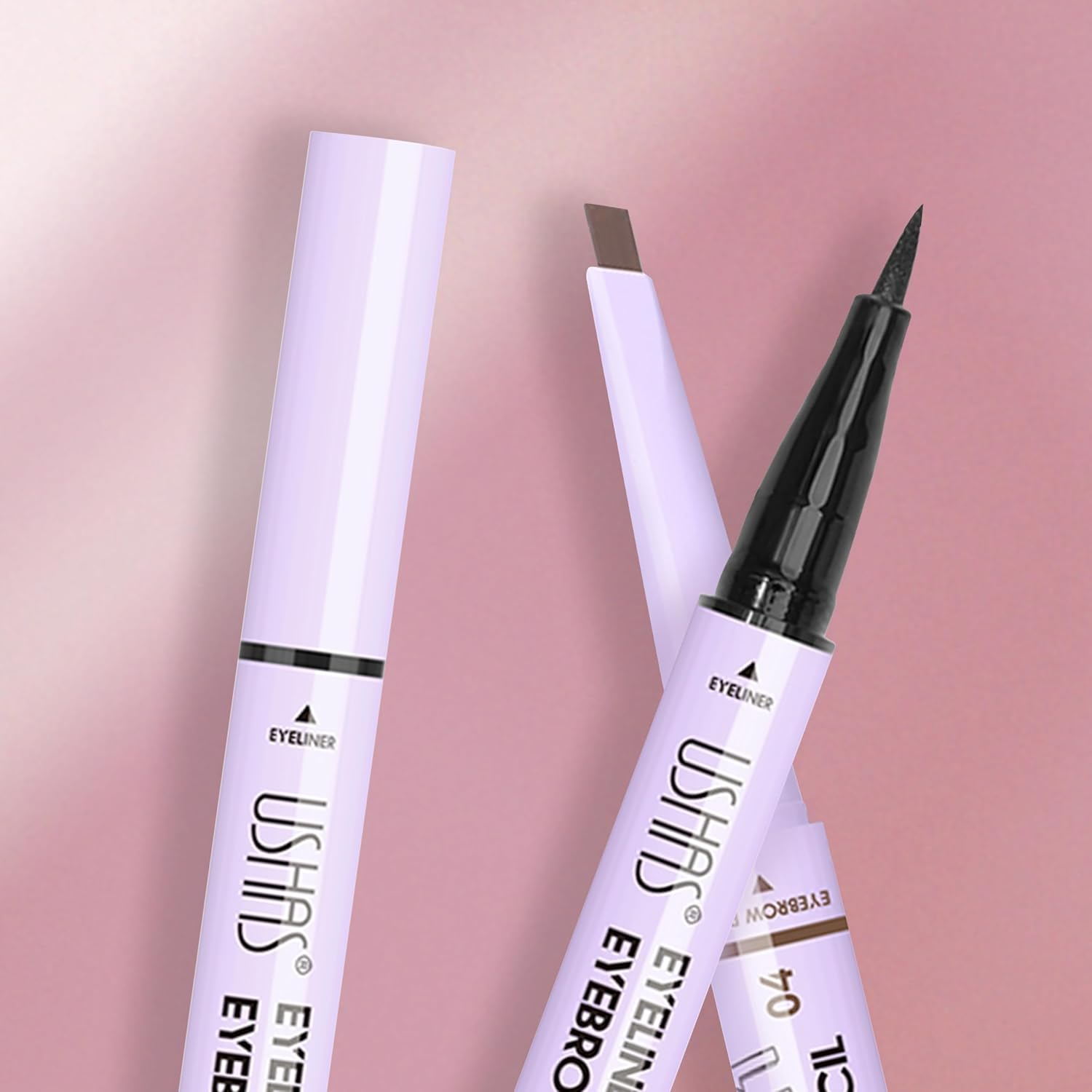 YBUETE 2-In-1 Eyebrow Pencil Eyeliner, Professional Bionic 3D Micro Precision Tip Eyebrow Pen, Liquid Smooth Black Eyeliner Eye Makeup, Long-Lasting Waterproof Natural Brows Eye Makeup for Women image number 1