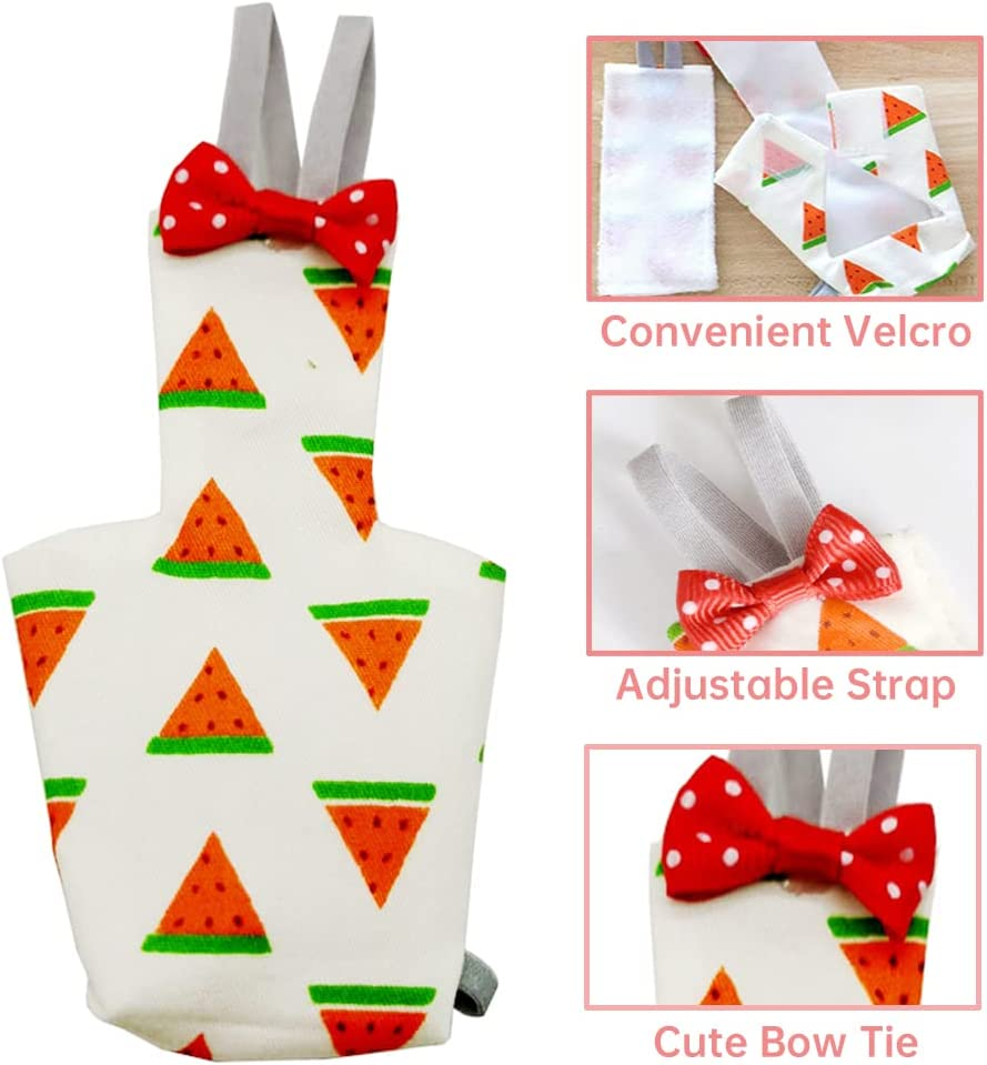 N 6 Pieces Bird Diapers, Washable Reusable Parrots Nappy with Waterproof Inner Layer Soft Small Pet Birds Flight Suit for Budgie Parakeet Cockatiel image number 3