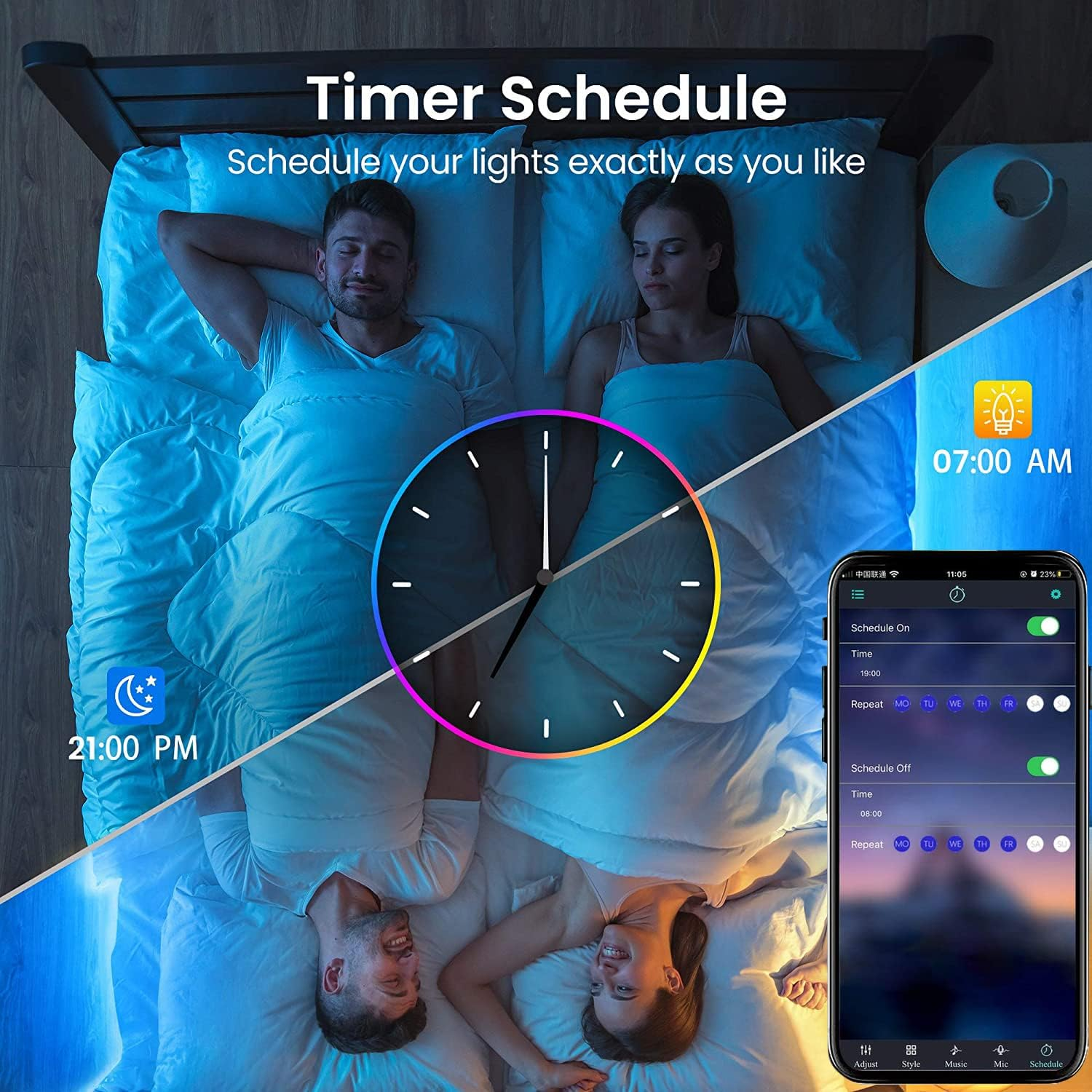 LED Hexagon Lights, Smart Hexagon Wall Lights App Control, LED Light Panels Gaming Lights for Wall, Music Sync, DIY Geometry RGB Room Lights for Gaming Room Living & Bedroom Streaming, 7 Panels image number 3