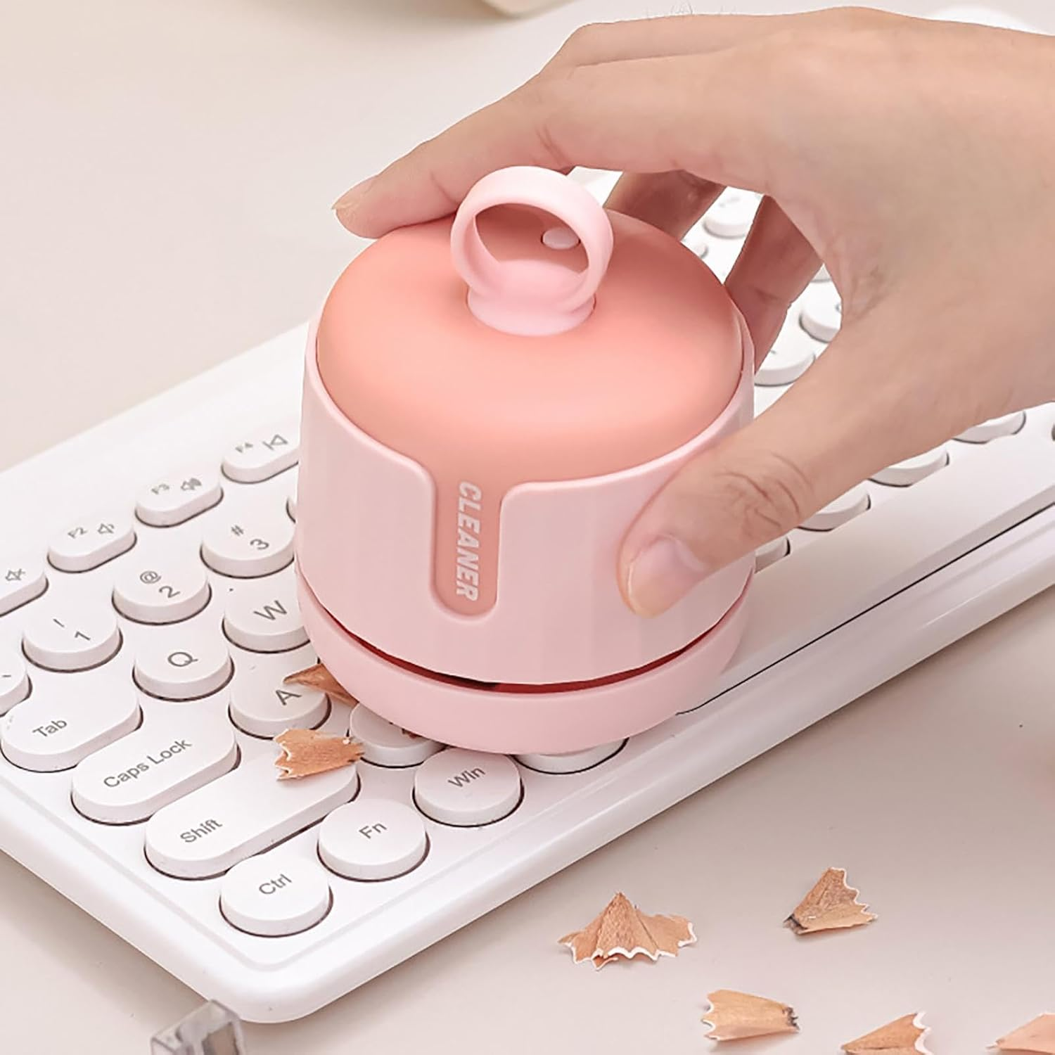 Dust Cleaner - Desktop Cleaners | USB Cleaner for Desks | USB Rechargeable Portable Dust Cleaner | 360 Degree Rotating Picking up Crumbs Cleaner with Soft Bristles for Study Room, Classroom image number 3