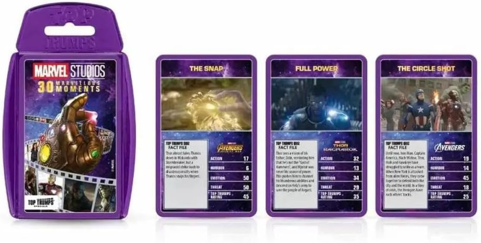 Top Trumps Marvel Cinematic Universe 30 Marvellous Moments Card Game, the Number One Card Game Gets a Marvellous New Look with 30 Iconic Moments image number 2