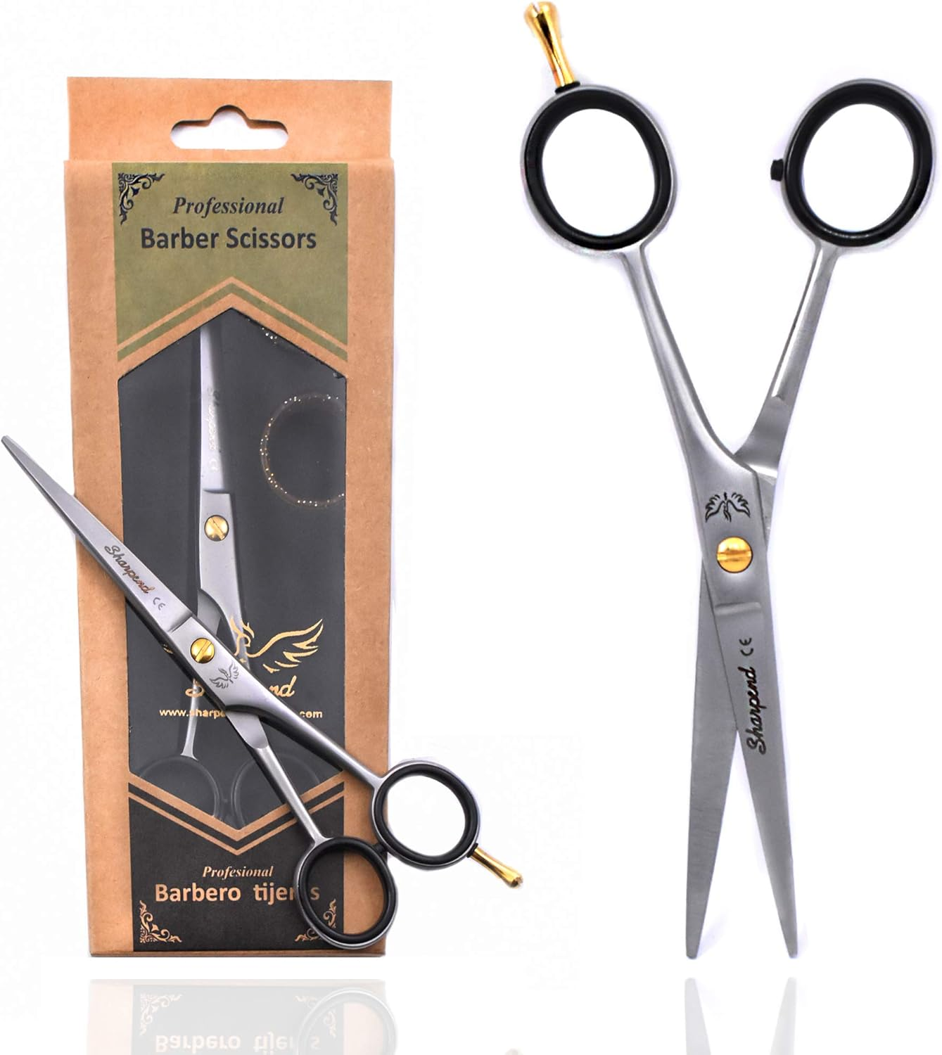 Hair Cutting Scissors Professional 6'' Hairdressing Shears, Thinning Scissors, Japanese Stainless Steel Razor Sharp Scissors for Barber & Salon Kit for Men & Women image number 3