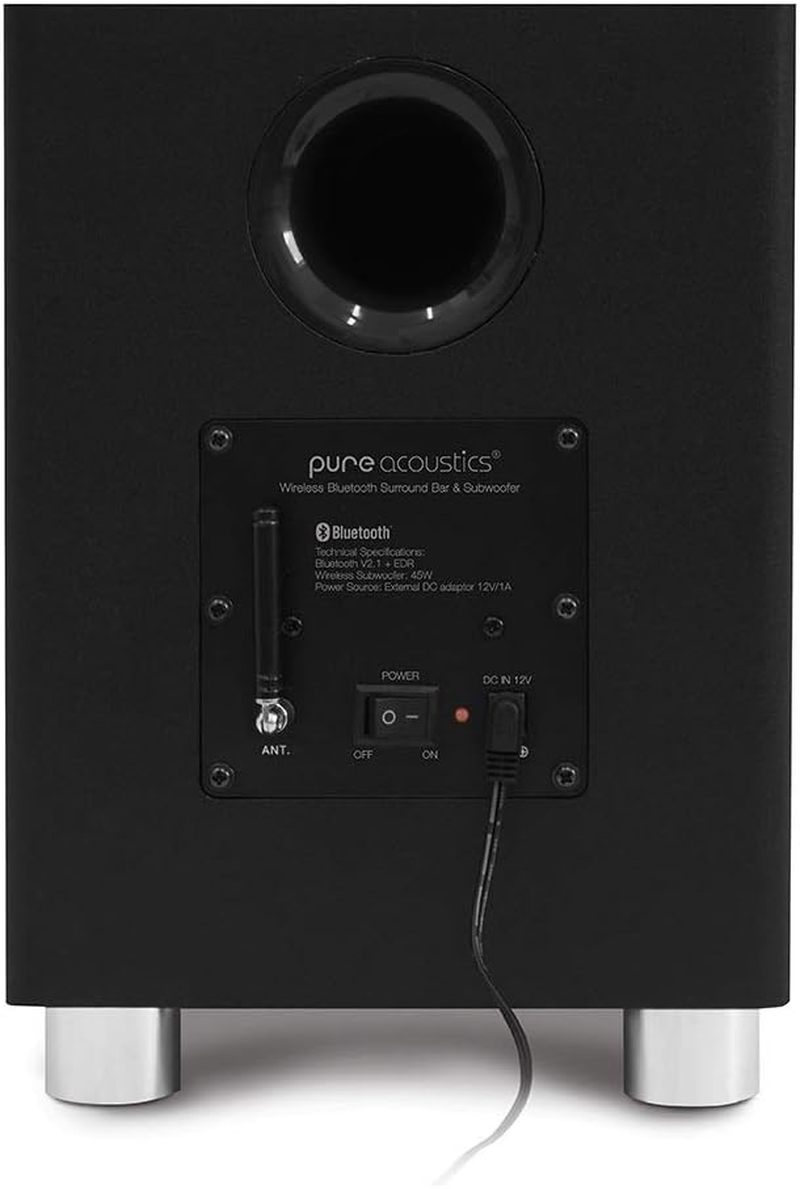 Pure Acoustics SBW-175 2.1Ch Bluetooth Sound-Bar W/Wireless Subwoofer/Fm Radio image number 3