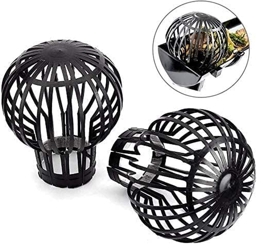 Plastic Gutter Guards Downpipe Adjustable Black Filters - 2 Pcs Flexible Protectors Drainpipe Covers to Stops Leaves Debris Moss Mud - Prevent Drain Blockages image number 3