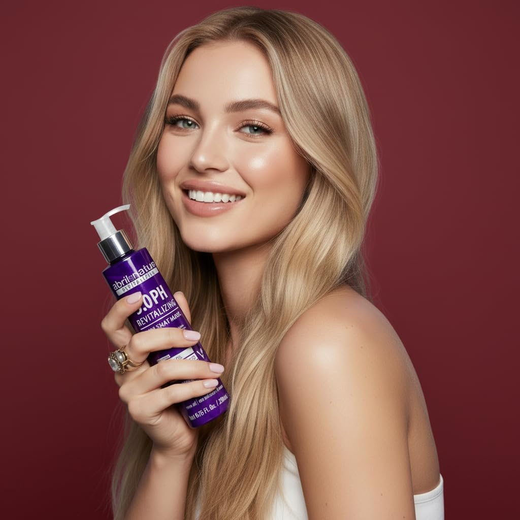 Abril Et Nature - Professional Shampoo 5.0 PH Revitalizing - Protects and Maintains Colour - Long Lasting - Sulphates and Paraben Free - Professional Hairdressing Treatment - More Shine - 250 Ml image number 3