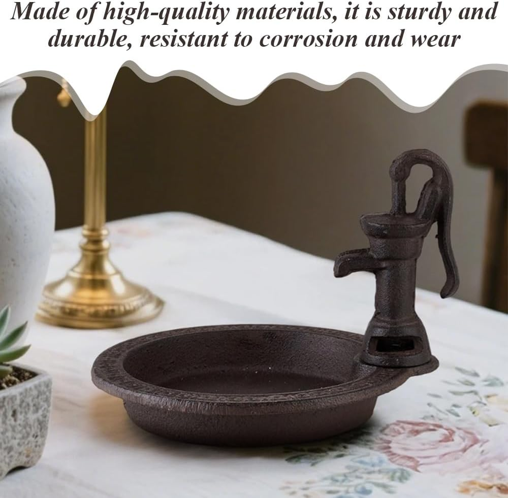 Well-Shaped Bird Feeder Bowl,Natural Drinking & Feeding Station,Rustic Outdoor Garden Decor, Decorative Feeder for Gardens and Yards