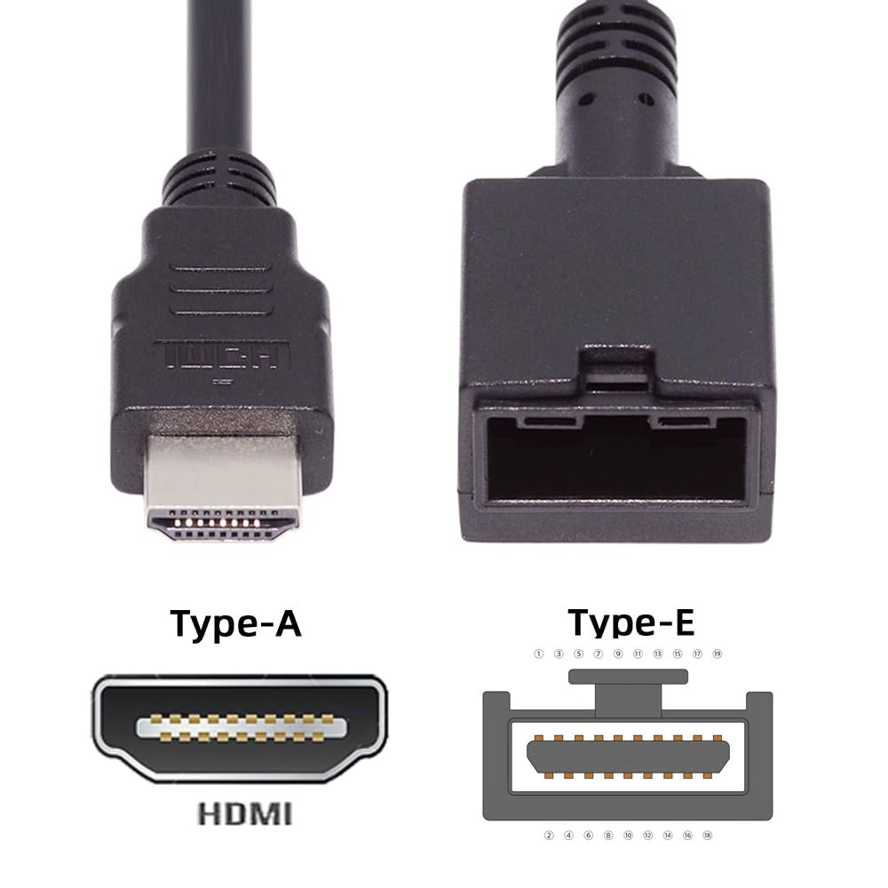 Xiwai HDMI 1.4 4K Type a Male to Type-E Female Audio Video Cable for Automotive Connection System Grade Connector 1.6Ft image number 1