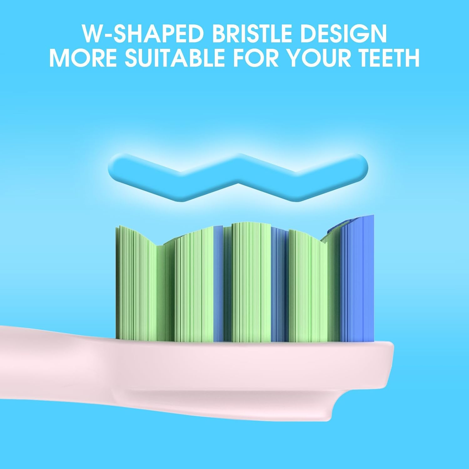 Toolsy 10PCS Replacement Heads Compatible with 7Am2M AM100/AM101/AM105/AM111 Electric Toothbrush- Click Toothbrush Refills Compatible with 7Am 2M, 10 Count (Pink) - Pink image number 3