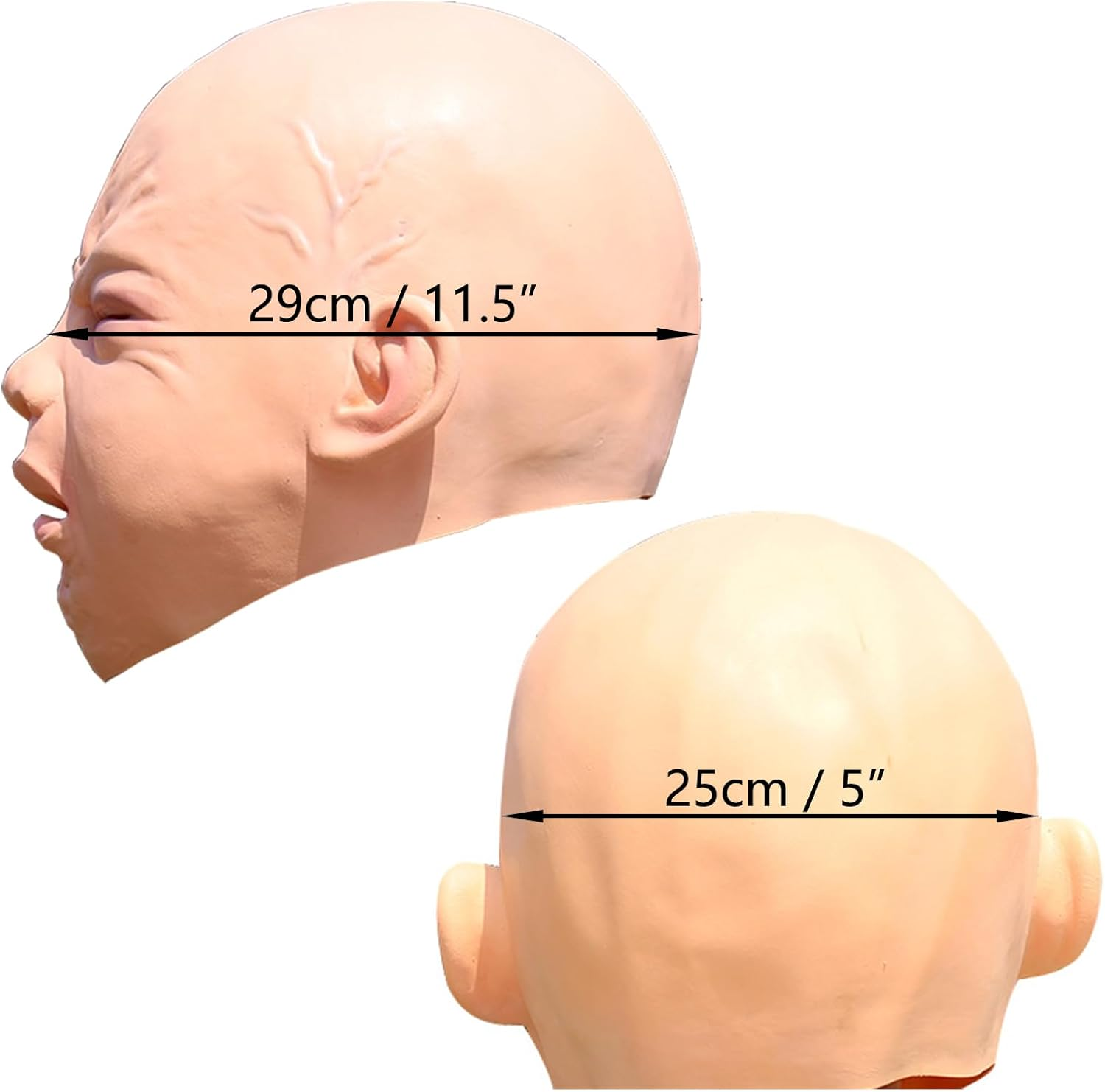 Auto-Plaza Costume Thick Full Head for Adults Latex Mask Halloween Party Cosplay image number 4