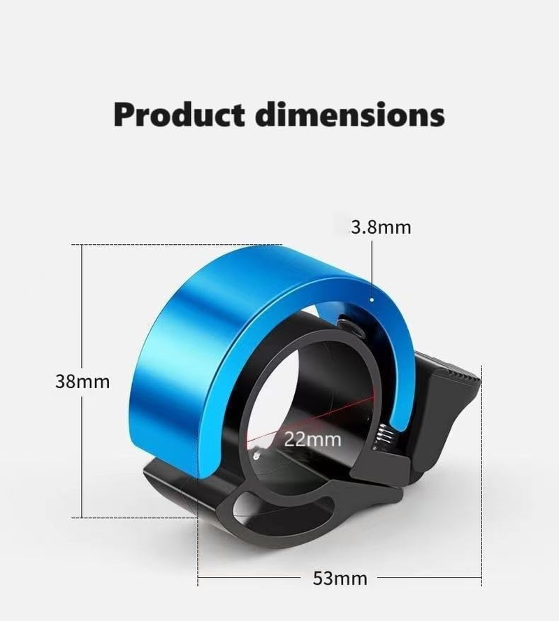 Limcryspp 4 Pcs Innovative Aluminum Bicycle Ring Q Design Bike Ringer Loud Sound Bike Bell,It Is Sized to Fit Bicycles with Grip Diameters of 22 Mm,Bicycle Bell image number 3