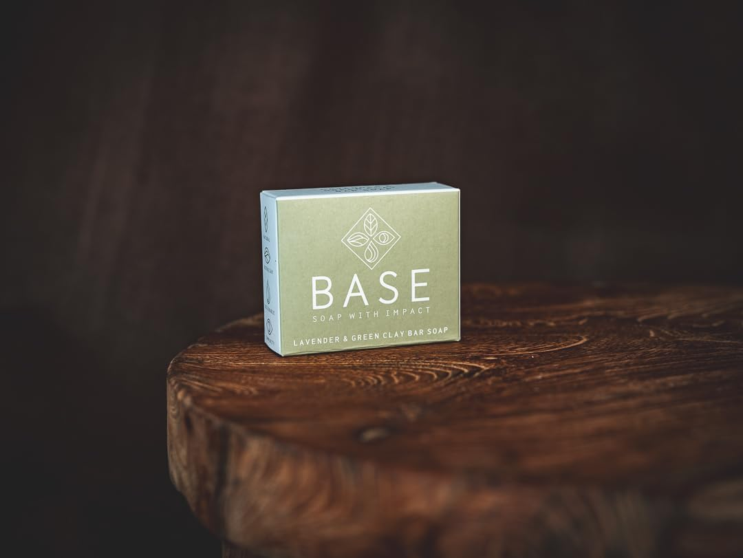 Base - Soap with Impact - 10 Pack Lavender and Green Clay Soap Bar, 132G Pack of 10 image number 1