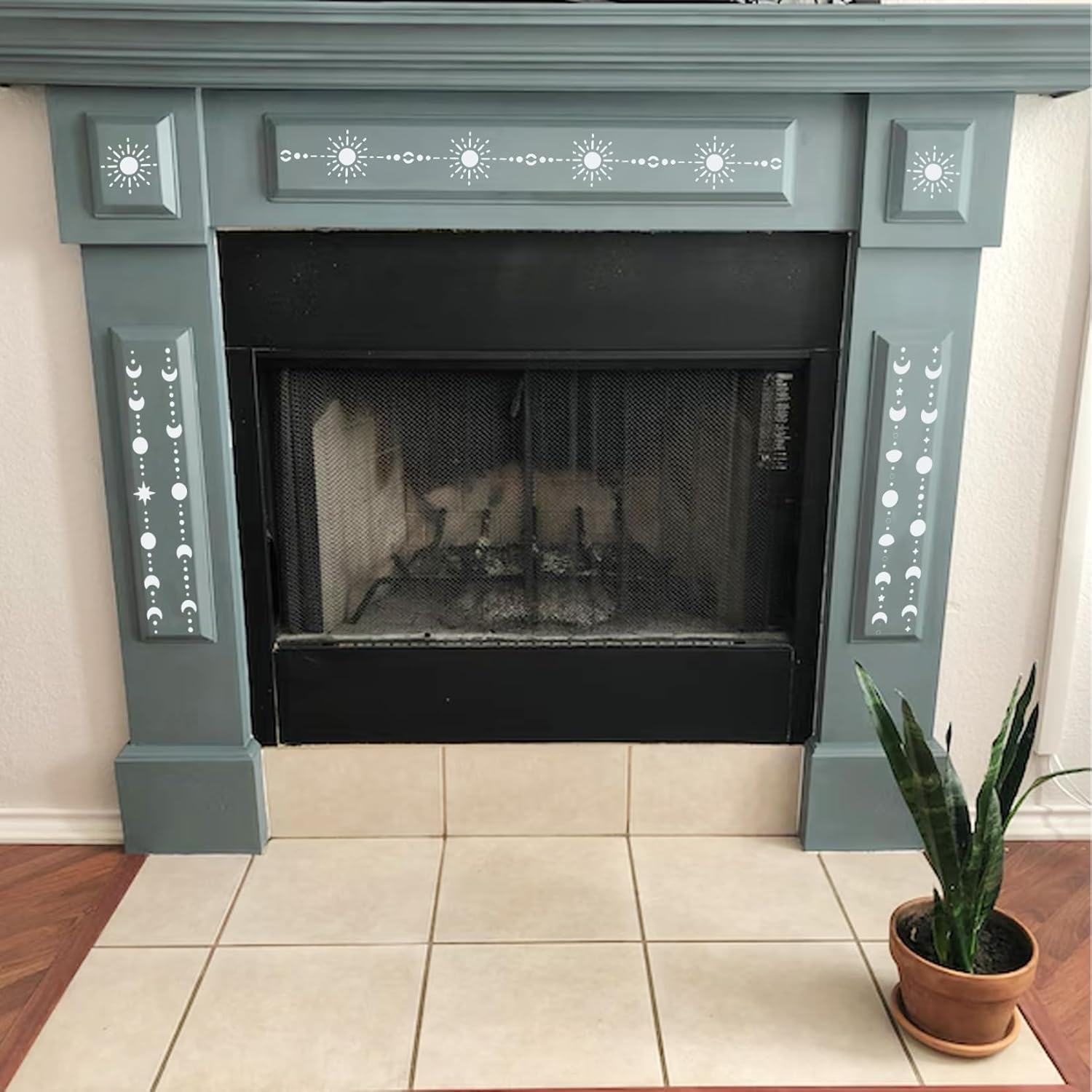 Border Stencils for Painting Moon Star Dragon Book Edge Background Template Paint Stencils for Painting on Wood Burning Art Craft Canvas Furniture Wall(Book16)