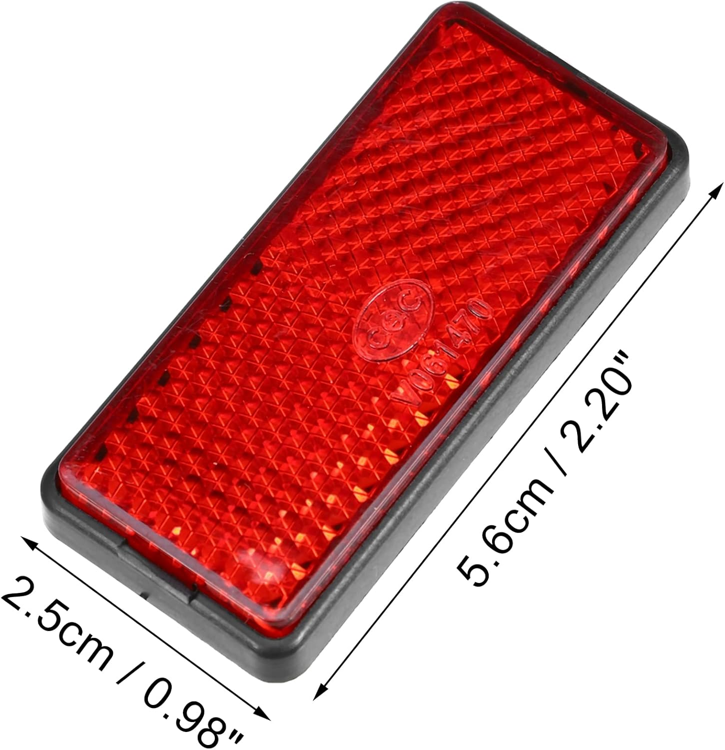 X AUTOHAUX 6 Pcs Rectangular Stick-On Safety Spoke Reflective Self Adhesive Reflector for Gate Posts Cars Trailer Motorcycle Trucks Boat Bicycle Bike Red image number 4