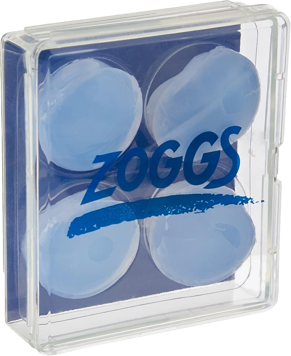 Zoggs Silicone Reusable Ear Plugs for Swimming and Watersports, Clear, Pack of 4 image number 2
