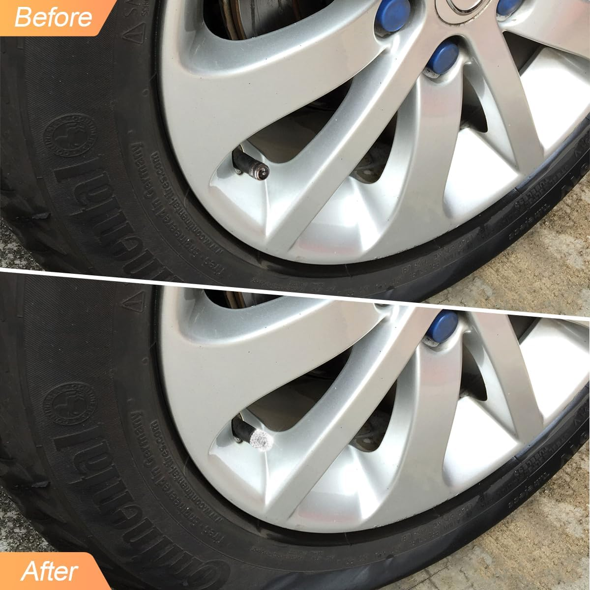 CGEAMDY 4 Pieces Universal Car Valve Caps, Crystal Diamond Valve Caps, Crystal Rhinestone Car Tyre Caps, Tyre Valve Dust Caps, Bicycle Tyre Valve Caps (AB)