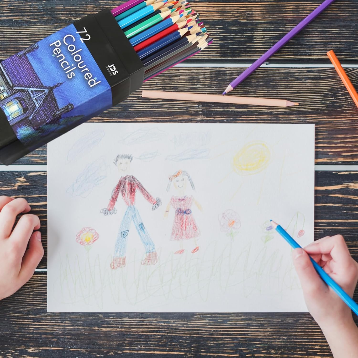 Colored Pencils for Adult Coloring Books 72 Count Art Drawing Pencils Soft Core Ideal for Drawing Blending Shading, Color Pencils Set Adults Kids Beginners (72 Colors) image number 2