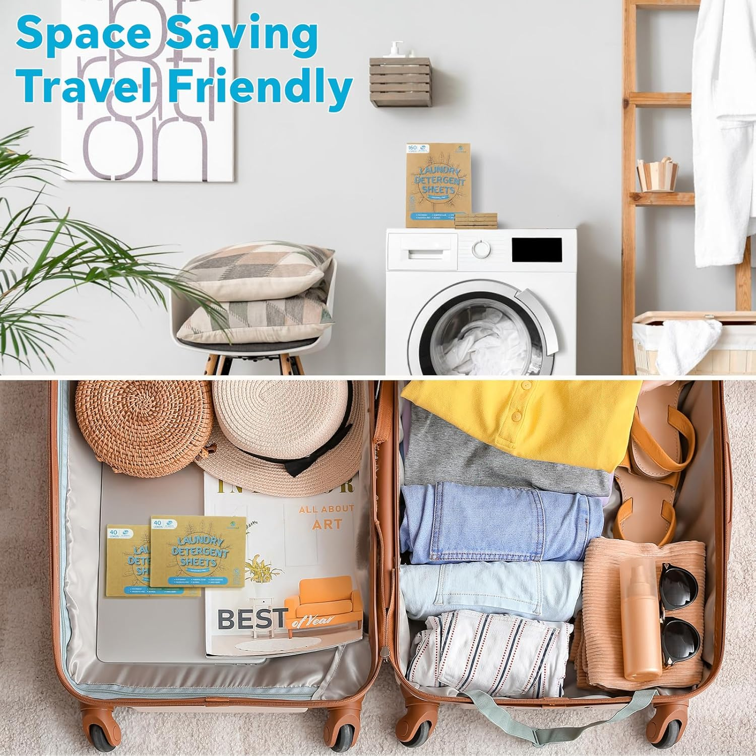 Orientleaf Laundry Detergent Sheets Fragrance Free, Eco-Friendly, Powerful Cleaning, up to 160 Loads, Hypoallergenic Laundry Soap Sheets for Travel and Home Washing image number 3