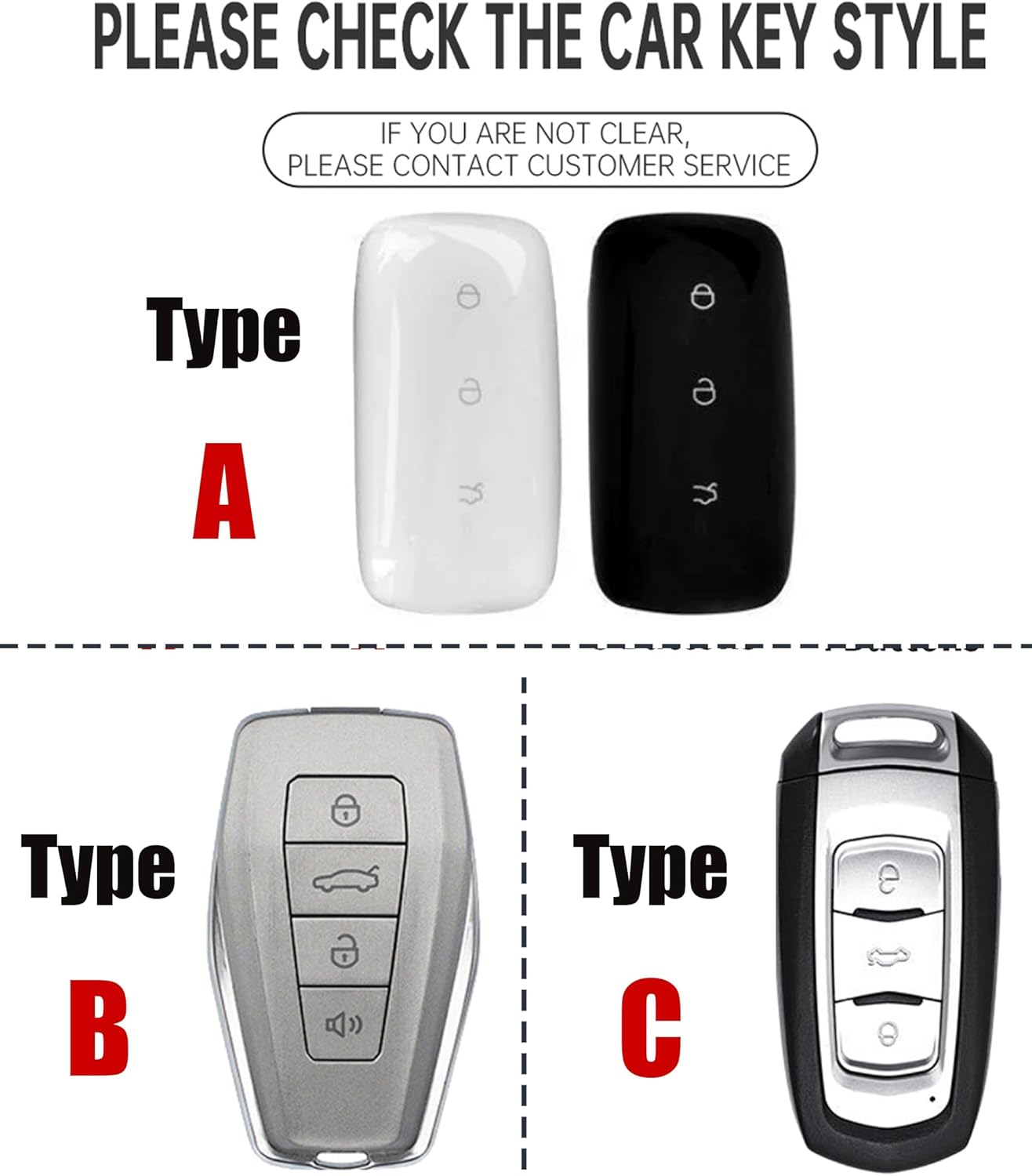 Ontto Car Key Fob Cover Fit for Geely EX5 Galaxy L6 L7 E8 E5 Proton E.Mas 7 2026 2025 2024 Key Holder TPU Smart Key Shell Case Keyring Keychain Auto Styling Accessories 3 Buttons A1 image number 3