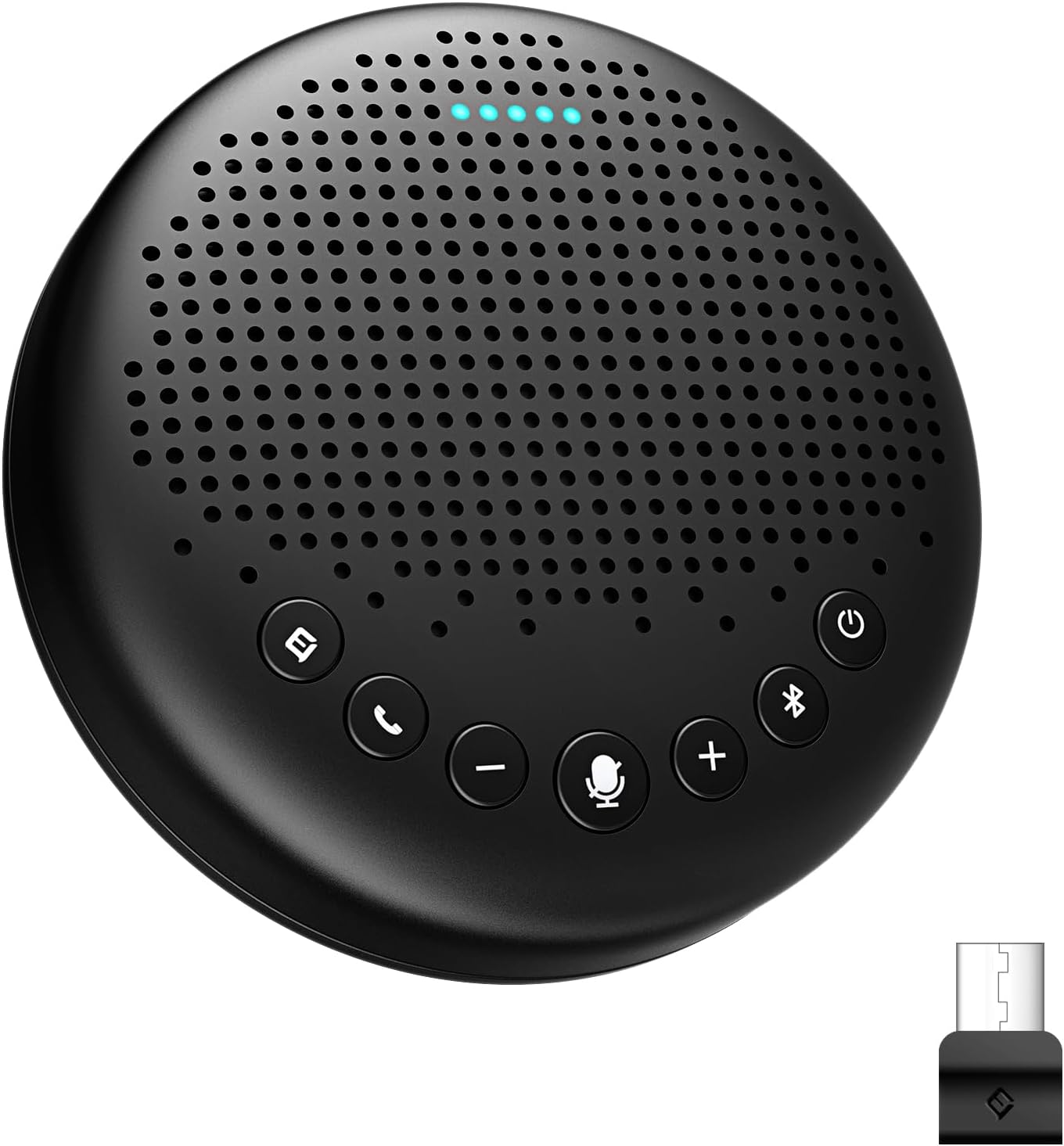 EMEET Conference Speaker and Microphone Luna 360&deg; Voice Pickup W/Noise Reduction/Mute/Indicator USB Bluetooth Speakerphone W/Dongle for 8 People Daisy Chain for 16 Compatible with Leading Software image number 2