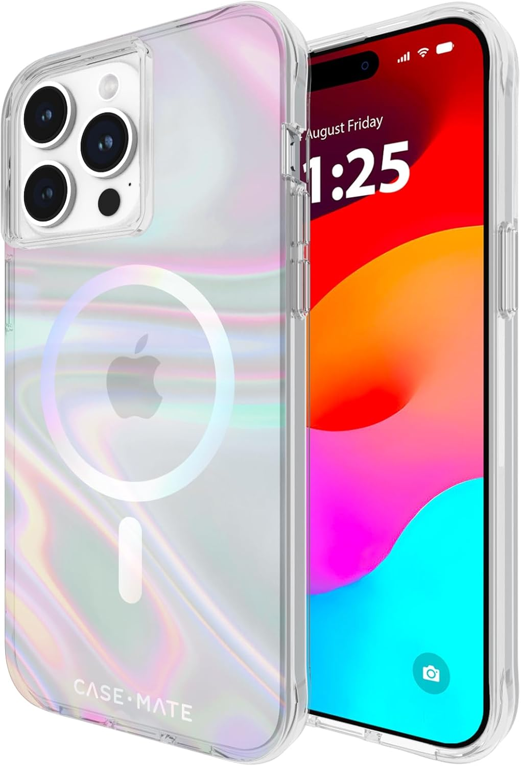 Case-Mate Karat Marble Magsafe Cover for Iphone 15 Pro Max, White/Gold