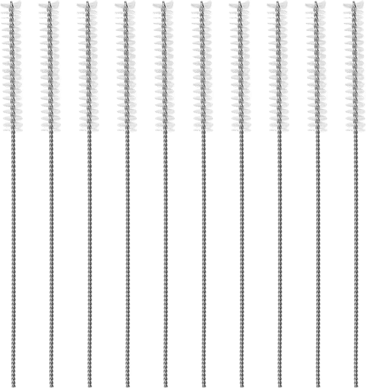 Emsea 10Pcs 2.5Mm Hearing Aid Tube Brush Hearing Aid Cleanings Kits Aid Vent Brush for Cleanings Dredging Ventilation Hole Sound Guide Tube 60Mm Length