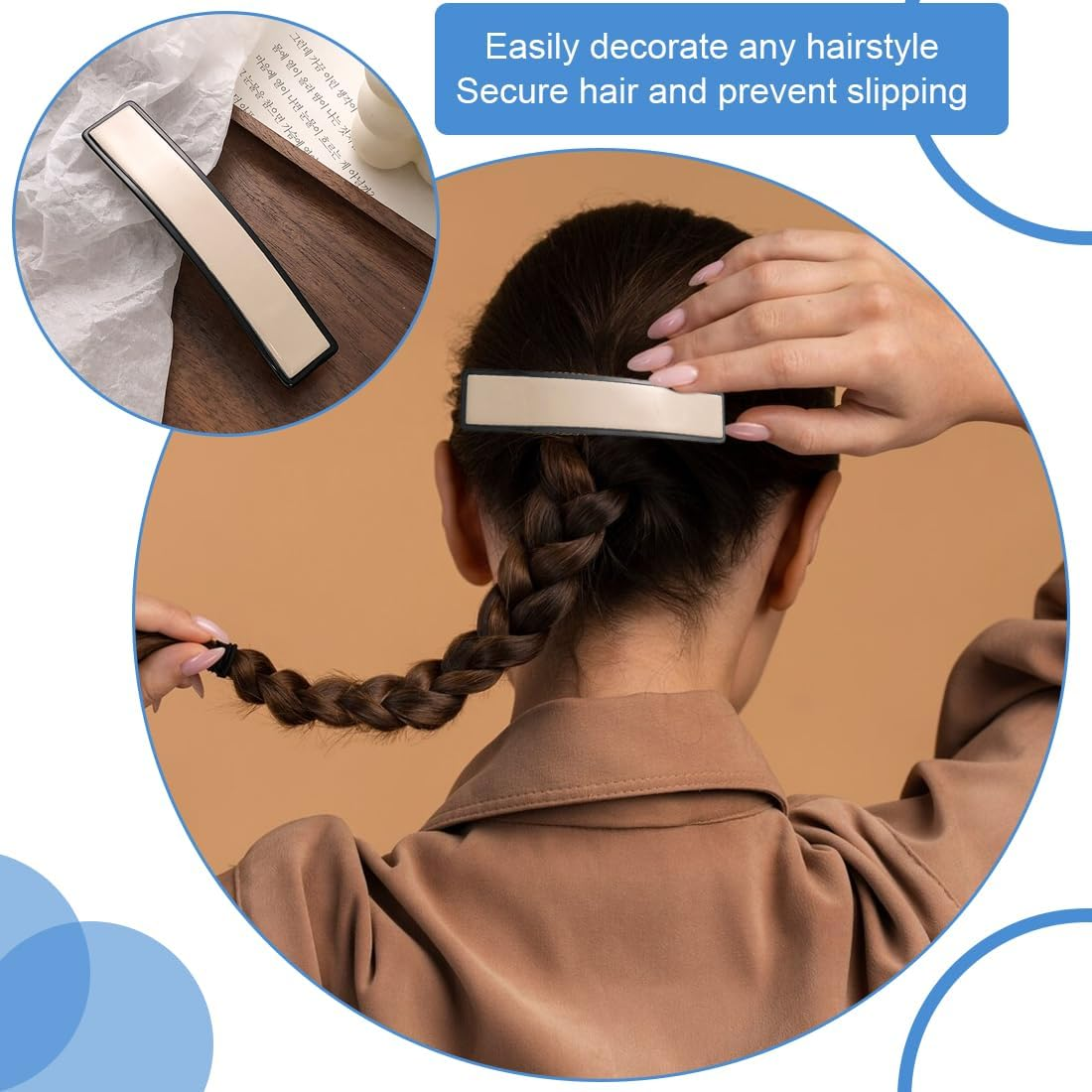 SGERUFZ 2Pcs Classic Hair Clips, Hair Cards, Women Hair Clips, Hair Accessories image number 3