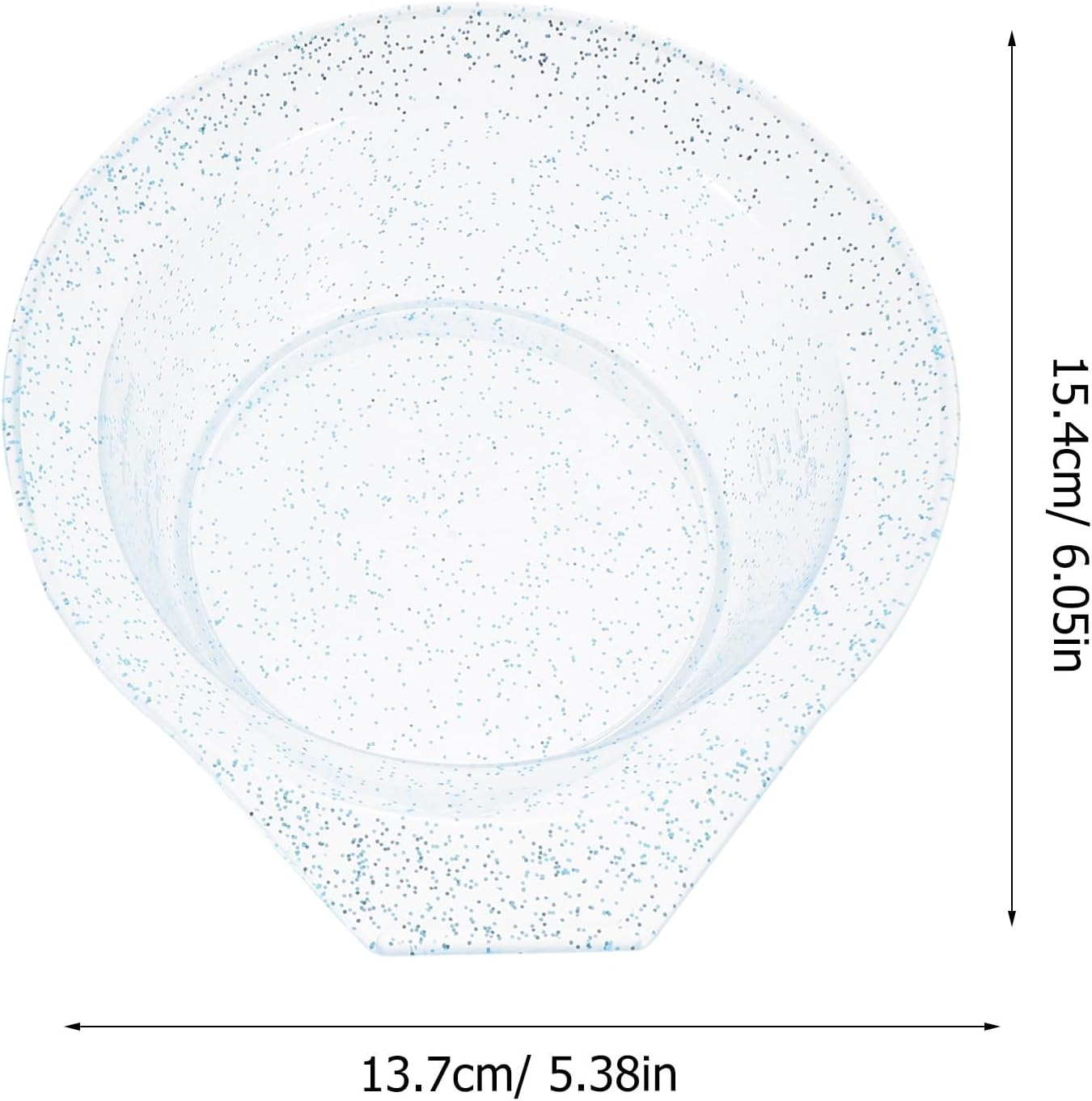 CLISPEED Salon Hair Dyeing Brush Mixing Bowl Flexible Bristles Even Hair Coloring Highlighting Bleaching Tinting Transparent Blue image number 2