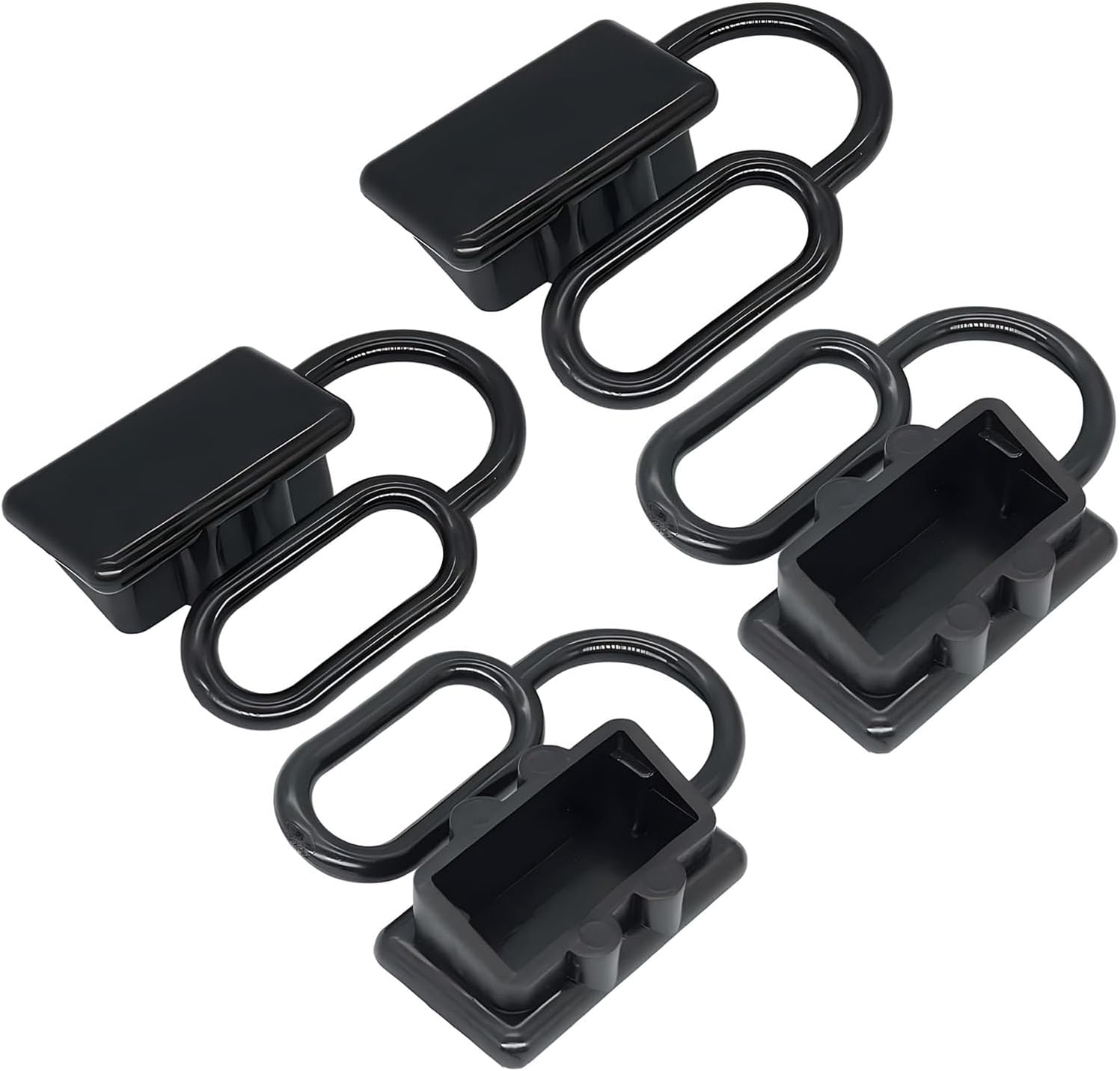 Battery Dust Cover, 4 Pcs 50AMP Battery Dust Cover Anderson Plug Cover Connector Dust Cover Dustproof Waterproof Plug Cover Connector Cover Rubber Cover Plug Connector Protective End Cap image number 3