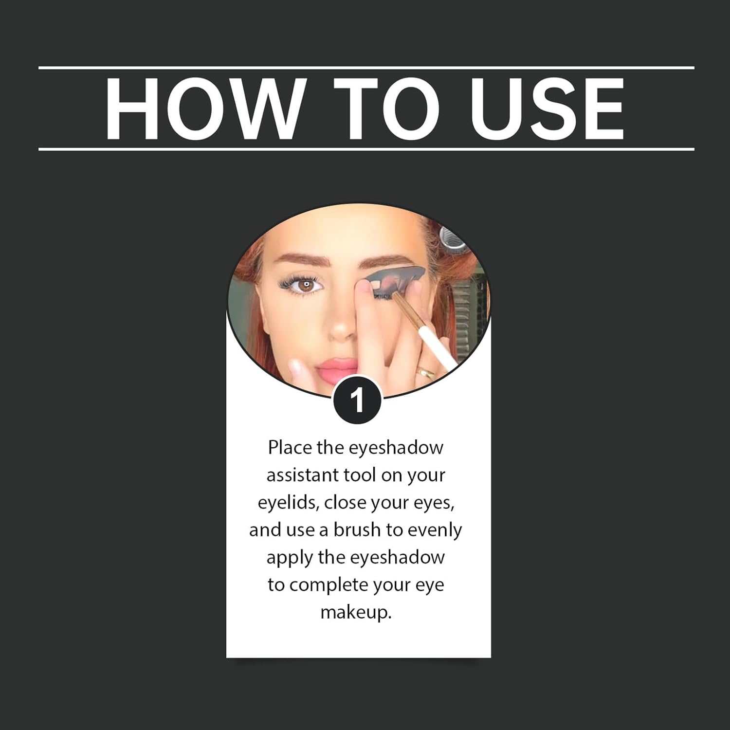 YUYTE Eyeshadow Stencil, Reusable Eye Make-Up Tool, 2 Pieces, Crescent Shape with Ruffled Edge for Delicate, Bold Eyes, Looks Friendly image number 2