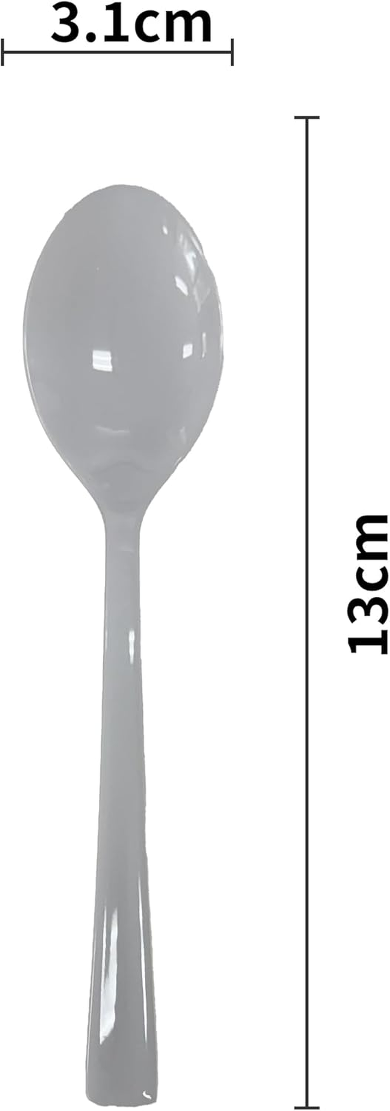 Heavy Duty Reusable Plastic Teaspoons White Cutlery Party Cater Bulk Catering AU (36) image number 1