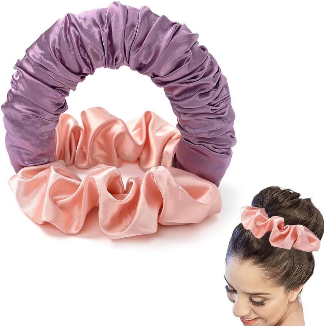 GXGM Heatless Curls, Soft Sleep Tie Scrunchie, Scrunchie a Rullo Senza Calore per Capelli Lunghi (B) image number 2