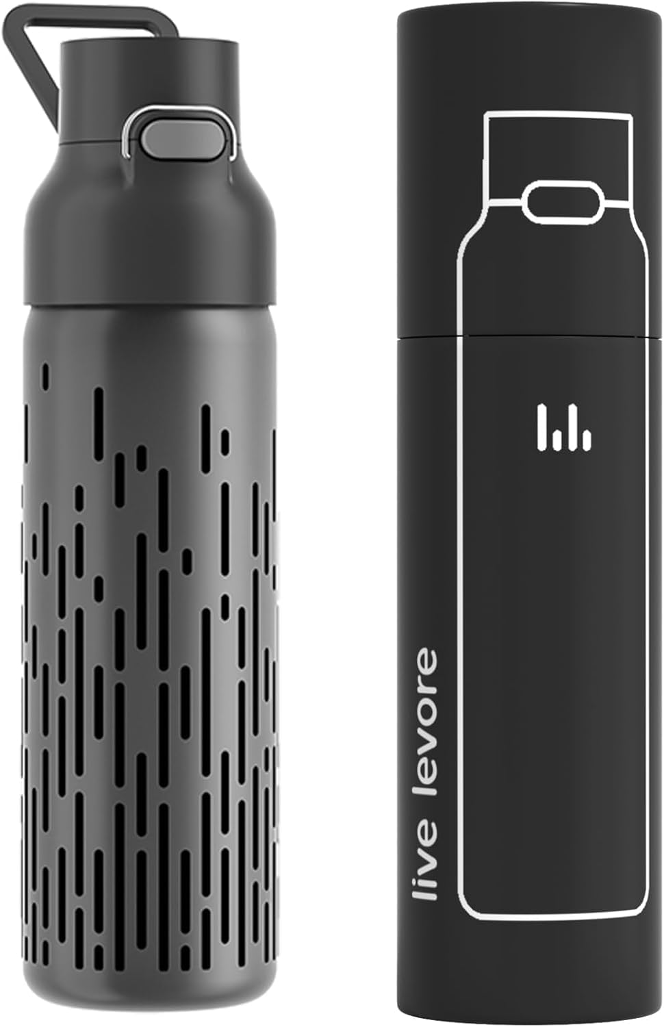 Live Levore 750Ml Leak Proof Water Bottle with Flip Top Lid, Bpa-Free USA Tritan Fitness Gym Sports Bottle, Dishwasher Safe for Office, Outdoor & Travel Use (White, 1 Pack)