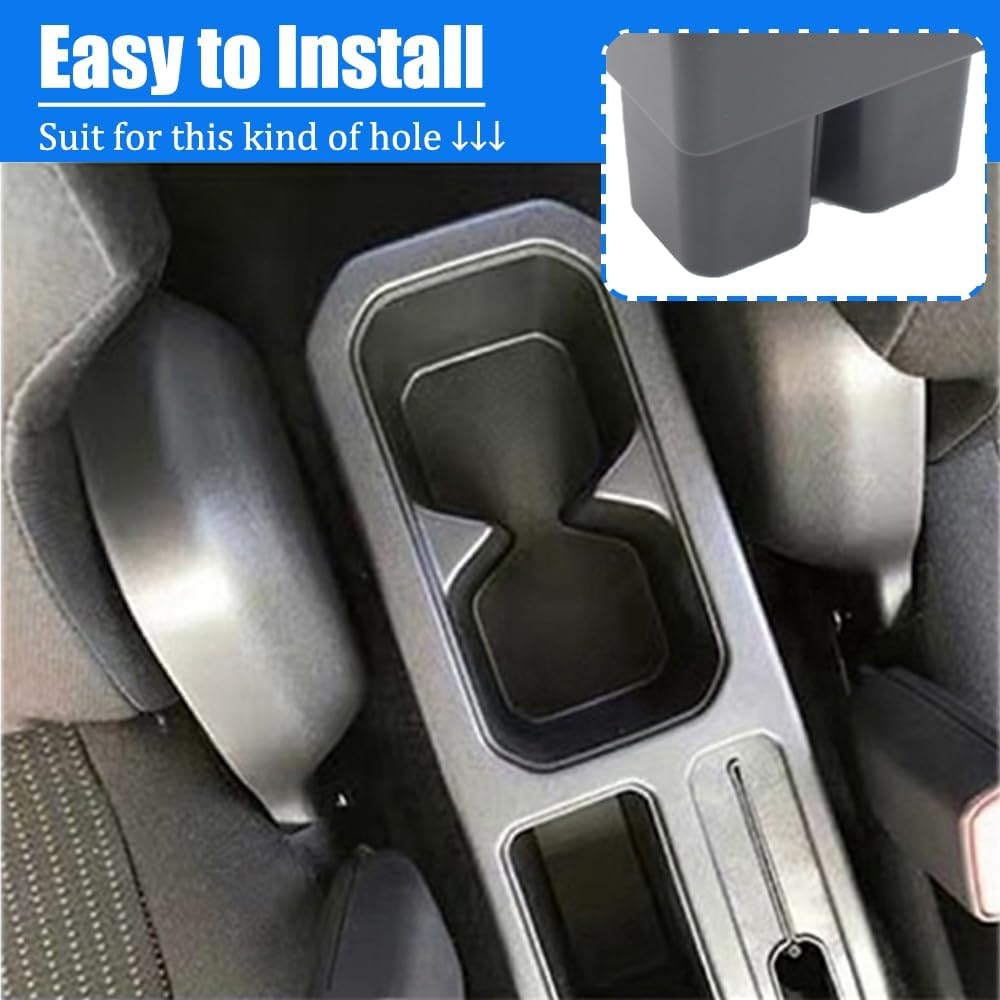 YJYWZH Car Armrest Box for Suzuki Jimny 2018-2024 Auto Accessories Center Console Leather Arm Rest Double-Layer Storage Space with Cup Holder (Black Thread) image number 1