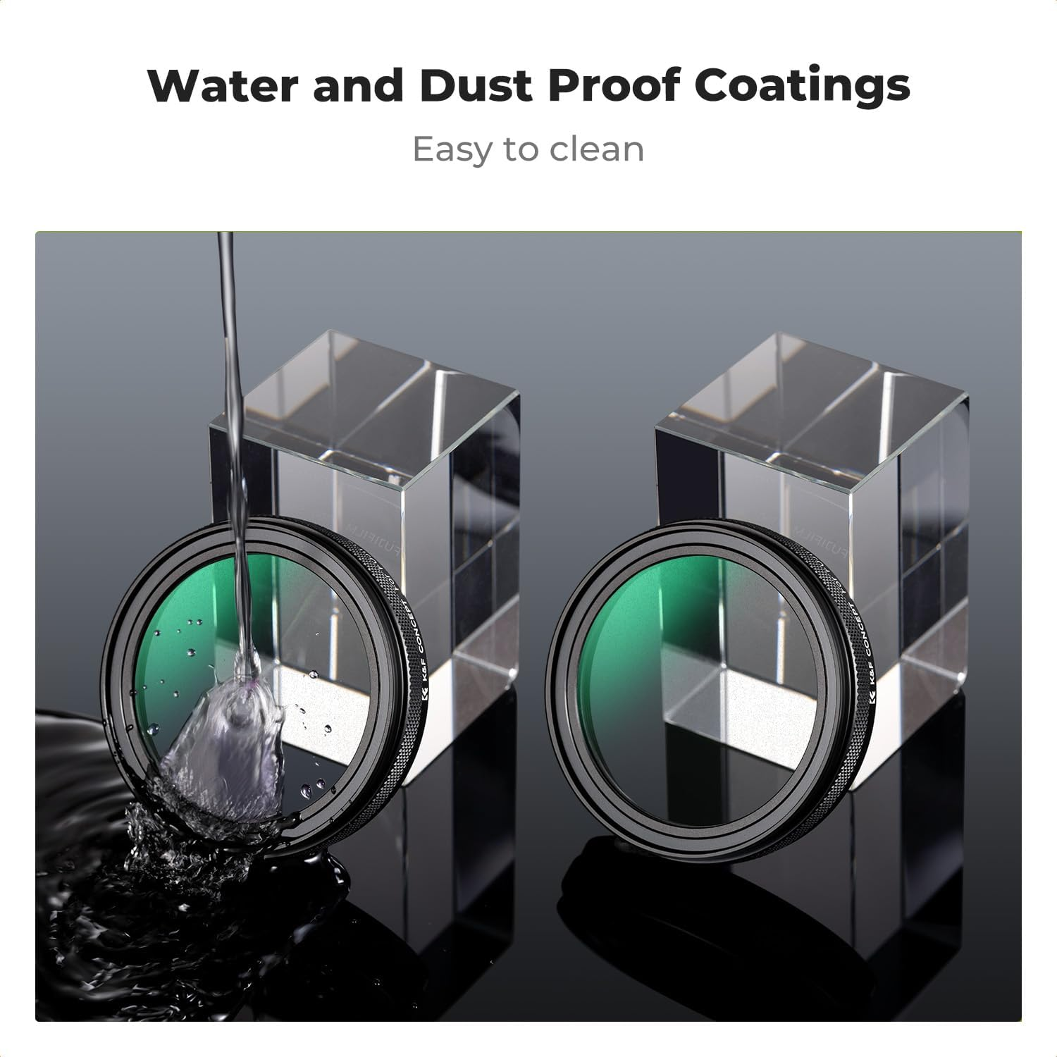 K&F CONCEPT Black Diffusion 1/4 Filter Compatible with Fujifilm X100 Series, Mist Soft Glow Diffuser Lens Filter Compatible with Fuji X100F X100S X100T X100V X100VI, Black Frame (Nano-X Series) - Silver image number 7