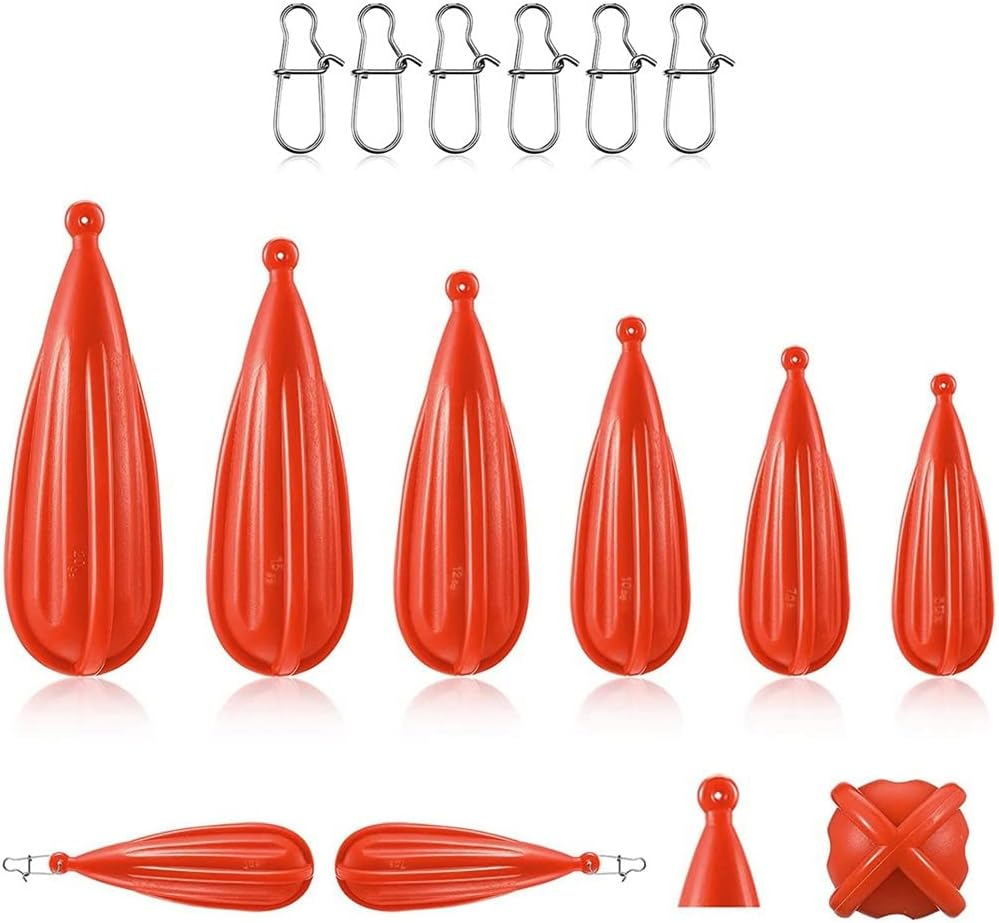 Fishing Practice Plug Fishing Casting Plug Baitcasting Rubber Practice Plug Suitable for Improving Casting Skill,6Pcs