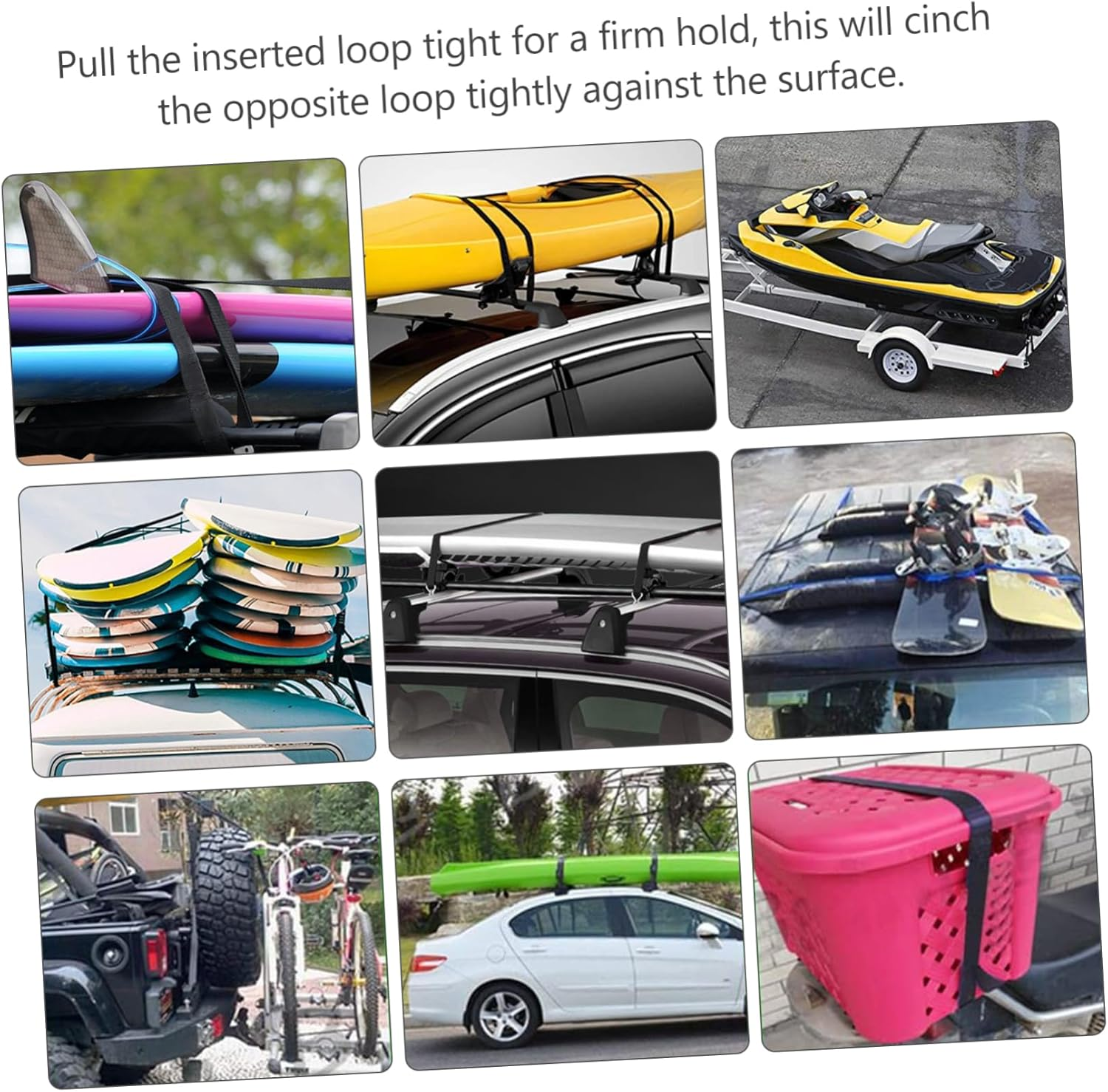 WHAMVOX 2Pcs Elastic Motorcycle Helmet Straps Luggage Belt Strap Secure Binding for Bike Car image number 1