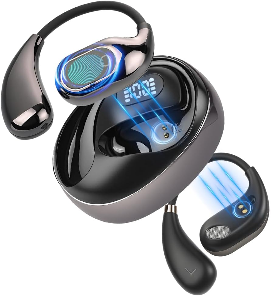 AOOSU XG99 AI Translation Earbuds, Real Time, Open Ear, Bluetooth 5.4, 144 Languages, 25 Hours Playtime, Perfect for Travel & Business