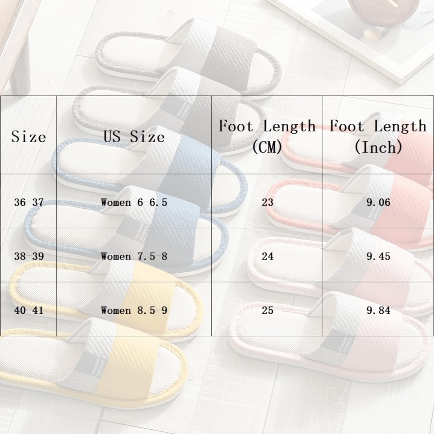 GEBUFAW Linen Slippers for Women Japanese Style Summer House Slippers Indoor Lightweight Open Toe Bathroom Slides Soft Sole Sandals for Home Use image number 2