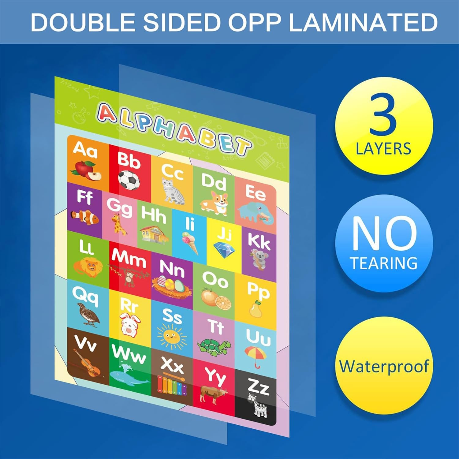 Children'S Educational Posters 16 Pcs- Preschool Learning Posters for 1-3 Year Olds, Kindergarten Homeschool Supplies, Toddler Alphabet, Classroom, Teacher