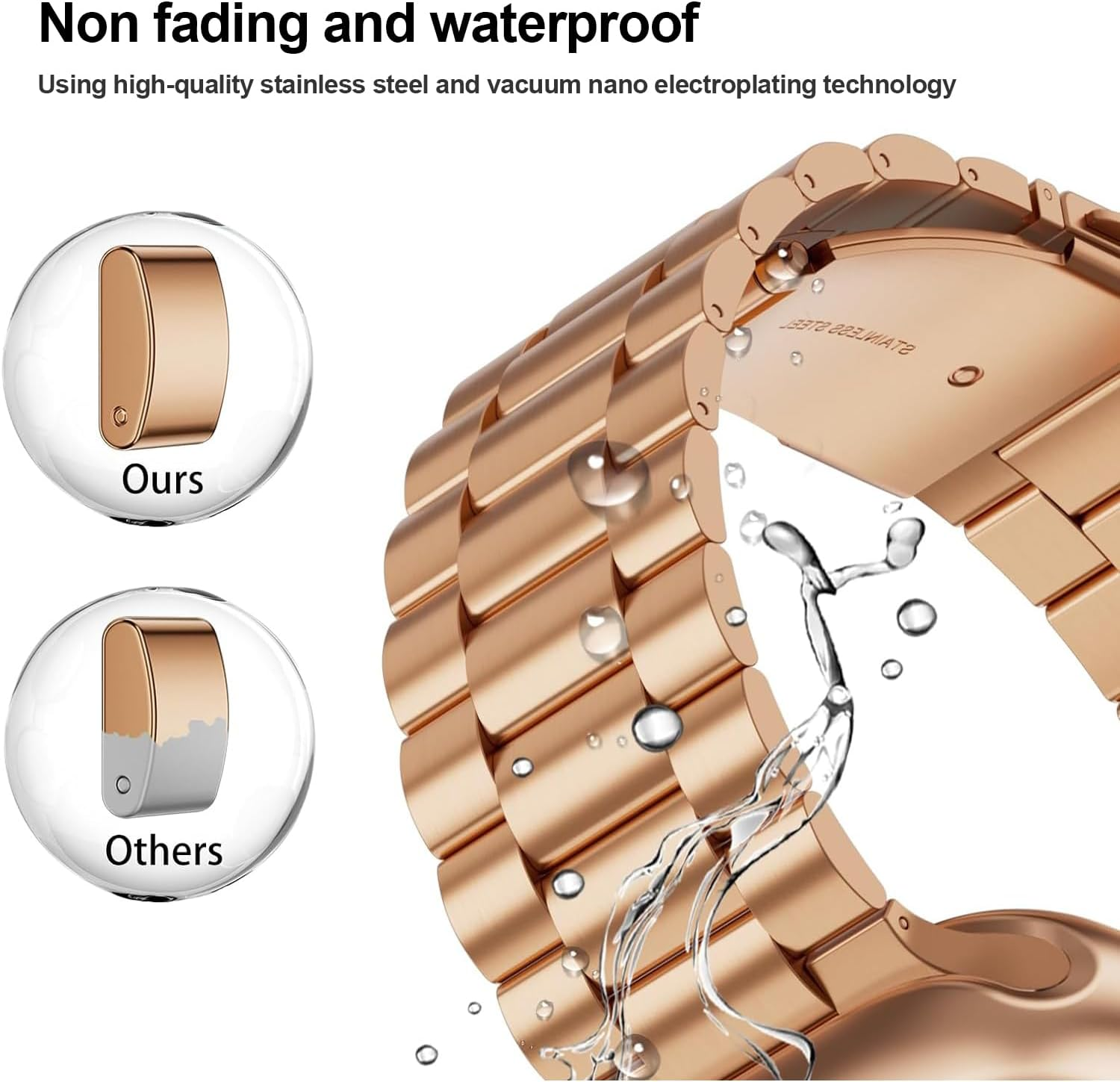 Compatible with Apple Watch Band Strap 42Mm 44Mm 45Mm 46Mm 49Mm,Stainless Steel Iwatch Band for Apple Watch Series 10/9/8/7/6/5/4/3/2/1/Se/Se2/Ultra1/Ultra2 image number 4