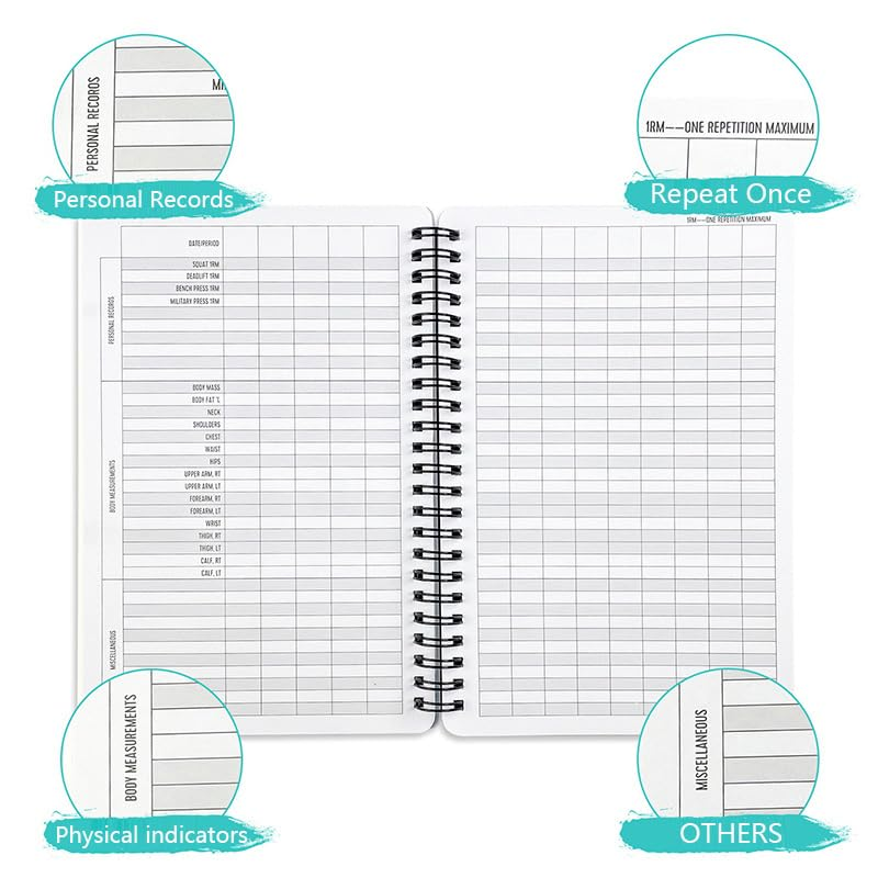 Gym Workout Log Book,Workout Planner for Daily Fitness Tracking,Personal Training Diar,Set Your Fitness Goals,Record Your Progress in Clear Detail