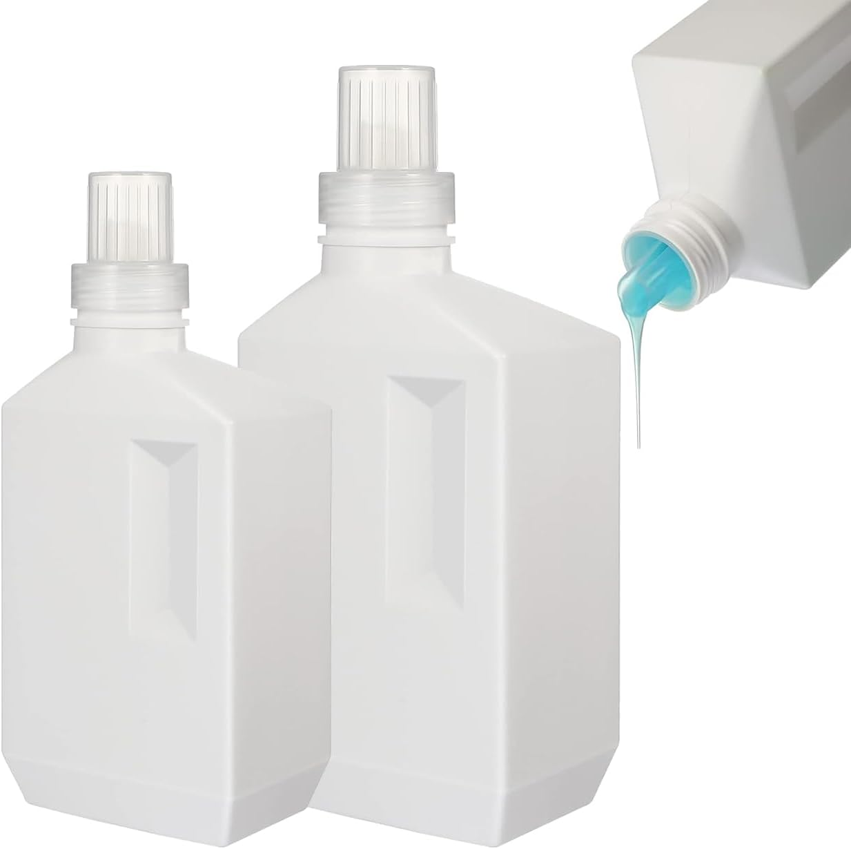 Plastic Jugs Empty Container Dispenser, Liquid Detergent Container, for Room Decor (1000ML+500ML) image number 1