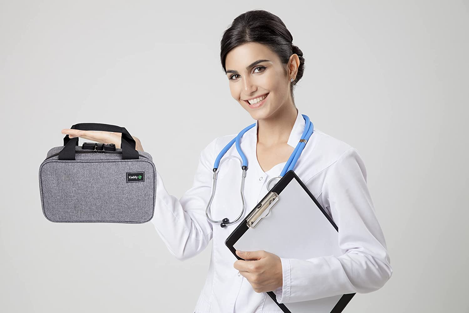 Kaddy Secure Pill Organizer, Medicine, Supplements or Toiletry, Travel or Home, TSA Approved Lock (Red) image number 3