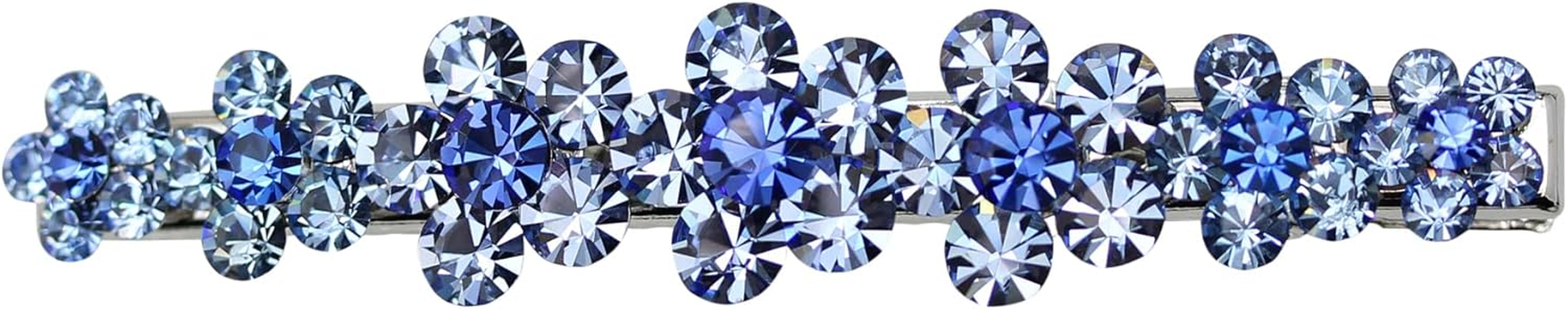 Faship Gorgeous Black Crystal Floral Small Alligator Hair Clip